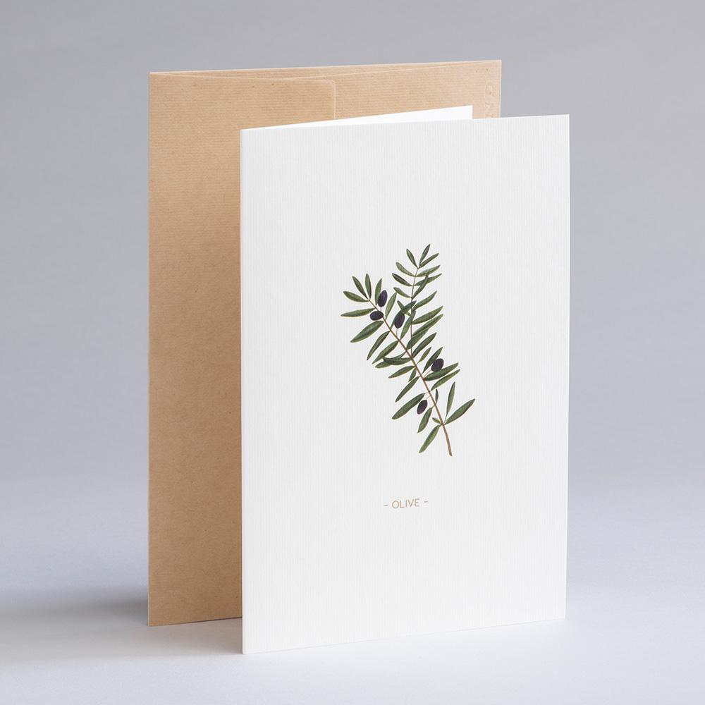 Grußkarte Botanicals - Olive